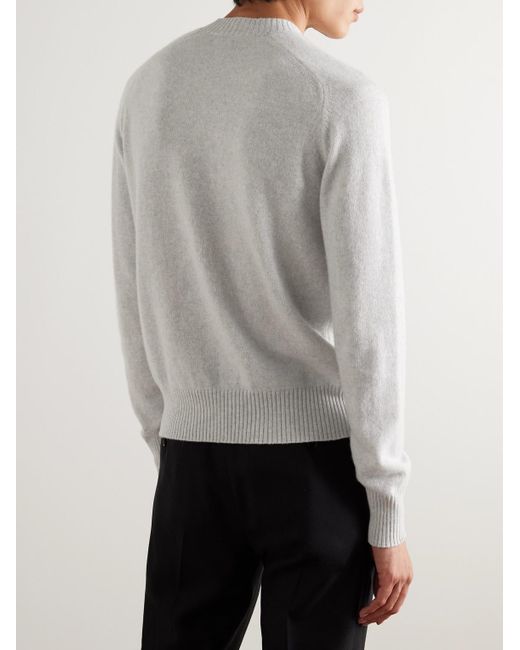 Tom Ford White Wool And Cashmere-blend Sweater for men