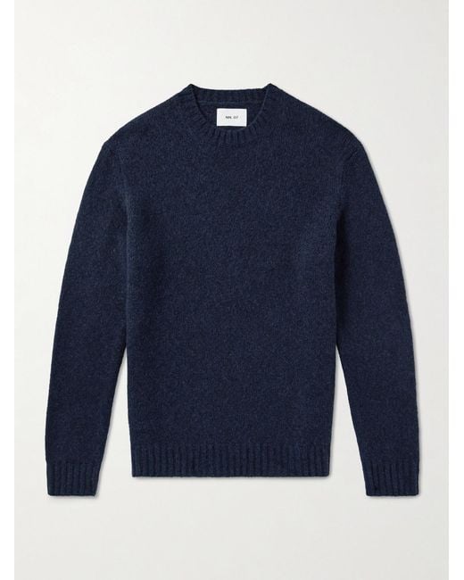 NN07 Blue Lee 6598 Merino Wool-Blend Sweater for men