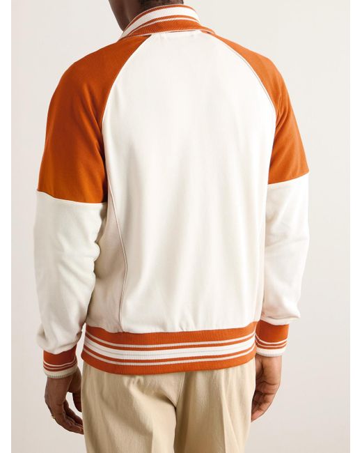 Giacca sportiva in jersey di cotone con logo ricamato di Nicholas Daley in White da Uomo
