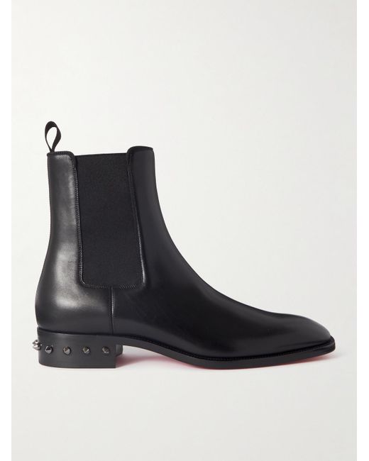 Christian Louboutin Samson Studded Leather Chelsea Boots in Black for ...