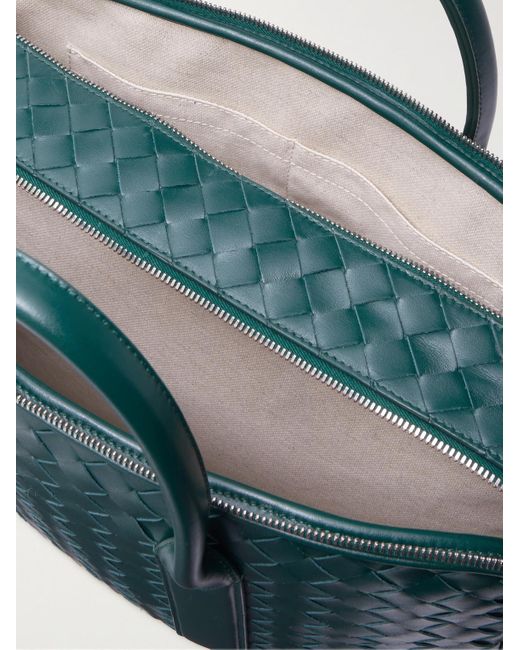 Bottega Veneta Aktentasche aus Intrecciato-Leder in Green für Herren