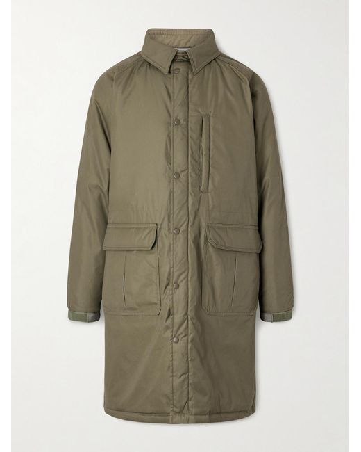 Orslow Green Padded Cotton And Nylon-Blend Shell Coat for men