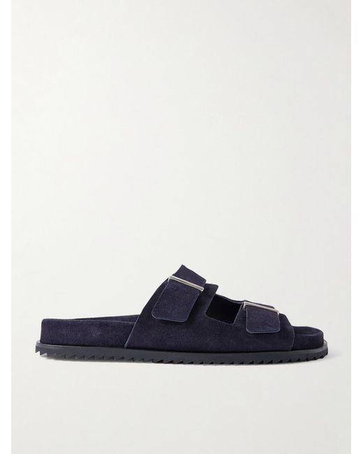Mr P. Blue Suede Sandals for men