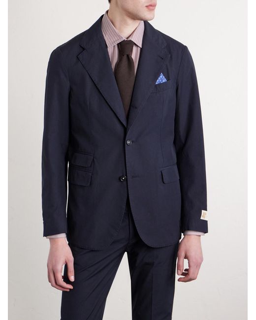 Massimo Alba Blue Catch2 Cotton Suit Jacket for men