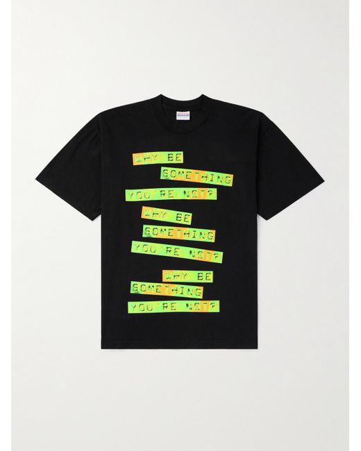 T-shirt in jersey di cotone con stampa di Stray Rats in Green da Uomo