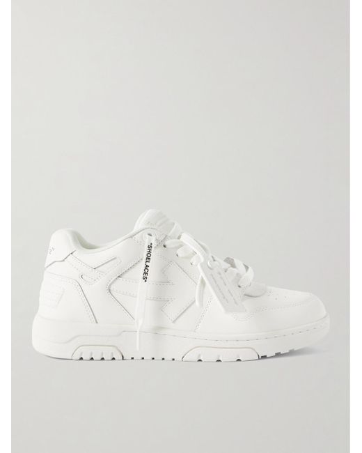 Off-White c/o Virgil Abloh Natural Out Of Office Leather Sneakers for men