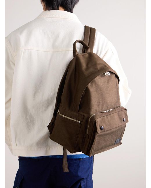 Porter-Yoshida and Co Brown Smoky Cordura® Cotton Backpack for men