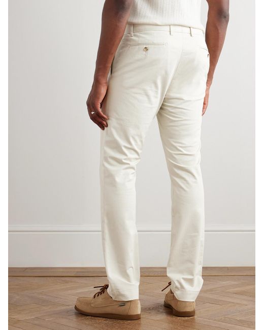 Polo Ralph Lauren White Slim-Fit Stretch-Cotton Twill Trousers for men