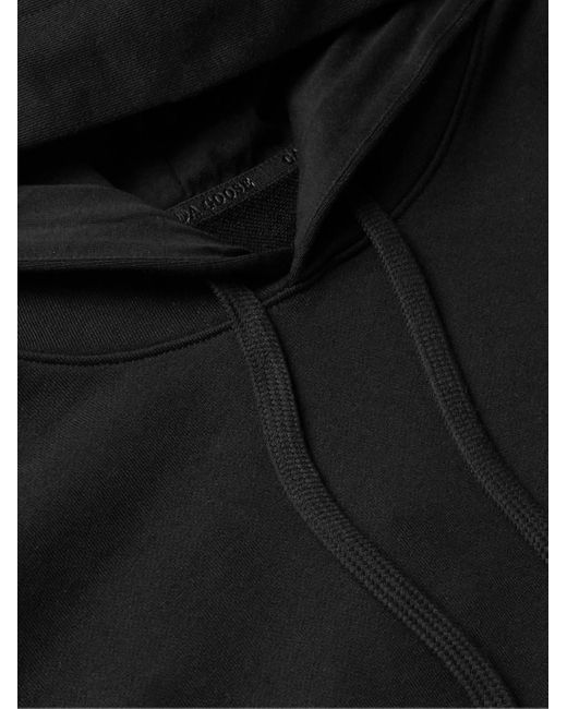 Canada Goose Black Huron Logo-Appliquéd Organic Cotton-Jersey Hoodie for men