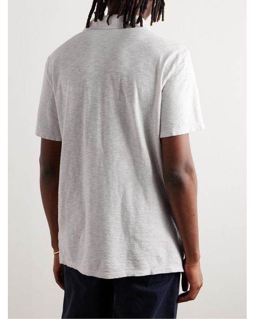 Barena White Spilo Garment-dyed Cotton-jersey Polo Shirt for men