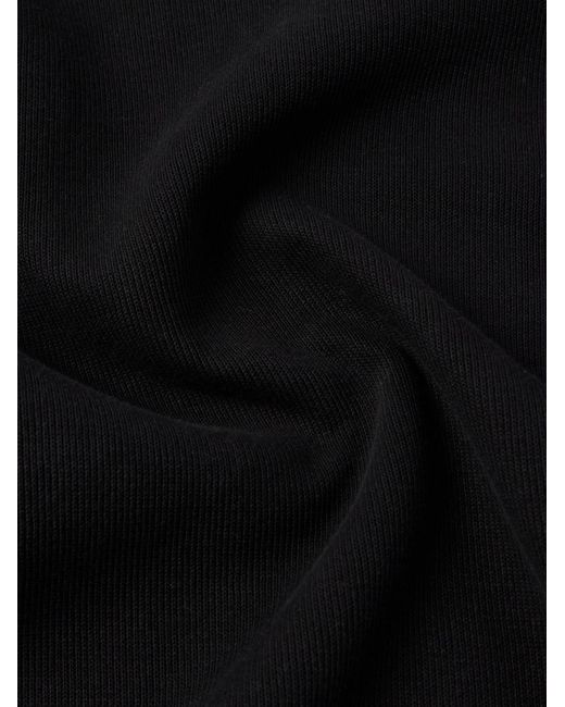 Our Legacy Black Lad Ribbed Cotton-jersey Half-zip Sweatshirt for men