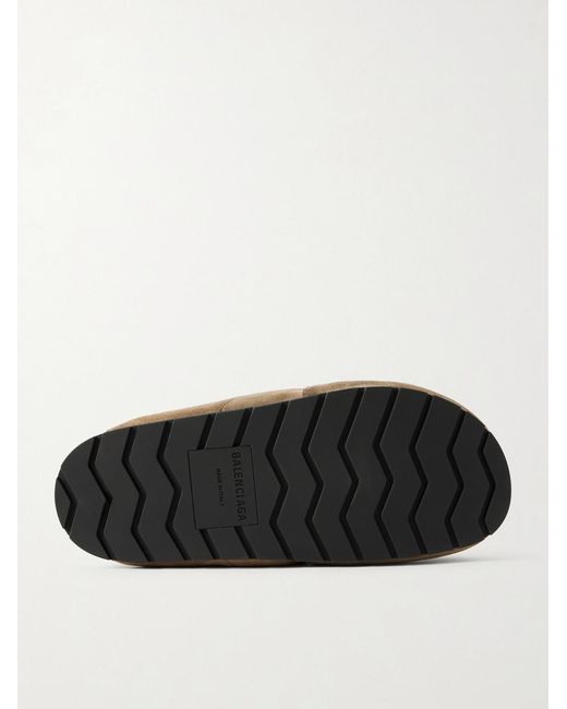 Balenciaga Natural Dumbo Suede Mules for men