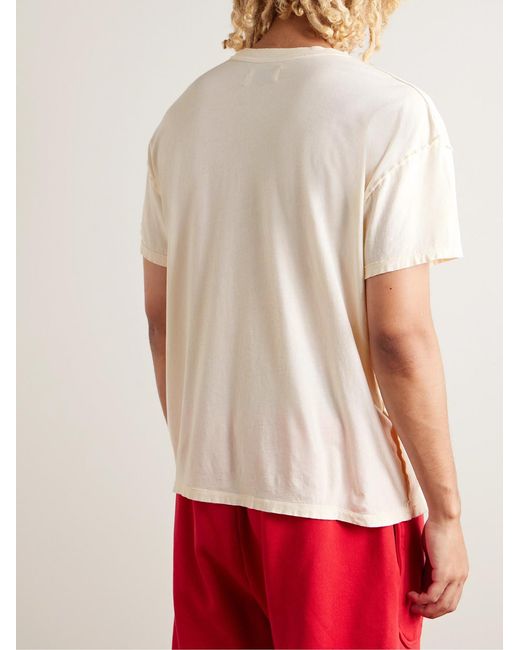 Les Tien Natural Inside Out Lightweight Combed Cotton-Jersey T-Shirt for men