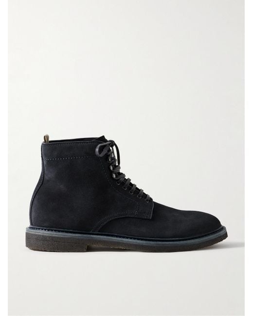 Officine Creative Black Hopkins 116 Suede Desert Boots for men