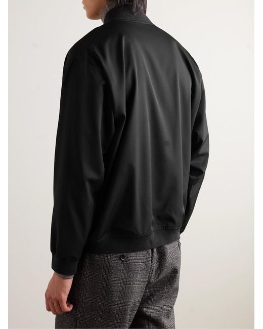 Barena Black Stretch Virgin Wool-Gabardine Bomber Jacket for men