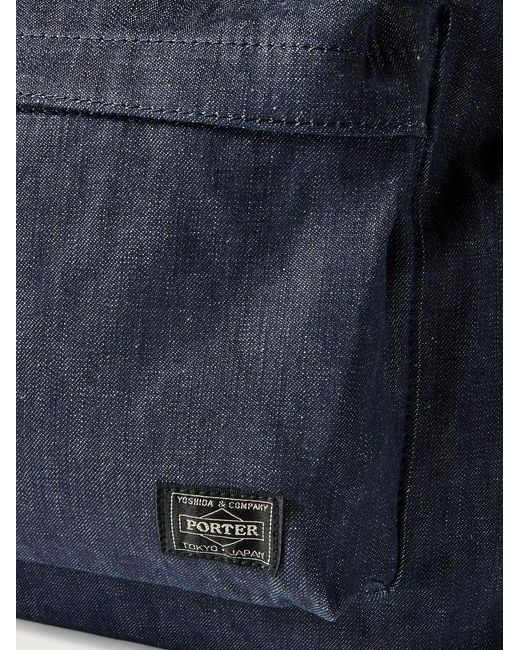Porter-Yoshida and Co Blue Daypack Denim Backpack for men