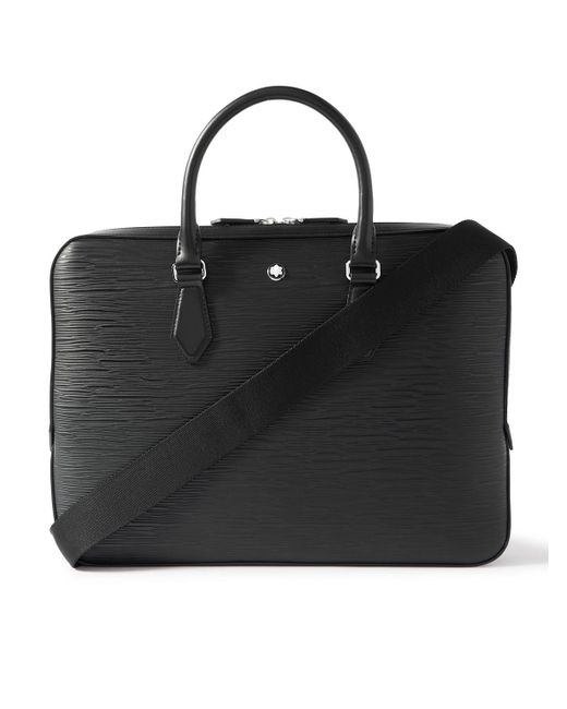 Montblanc Black Meisterstück 4810 Textured-leather Briefcase for men