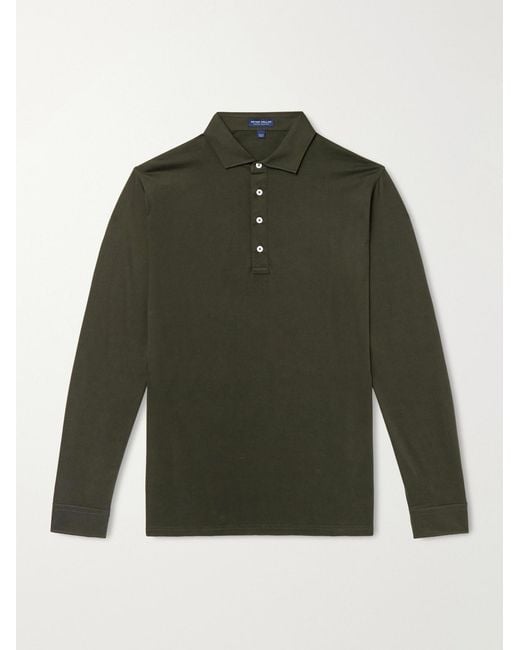 Peter Millar Green Ashby Cotton-jersey Polo Shirt for men