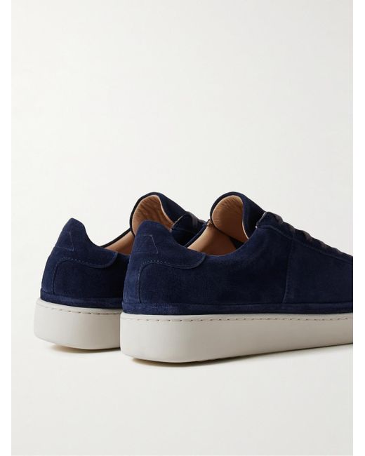 Mulo Blue Waxed-Suede Sneakers for men