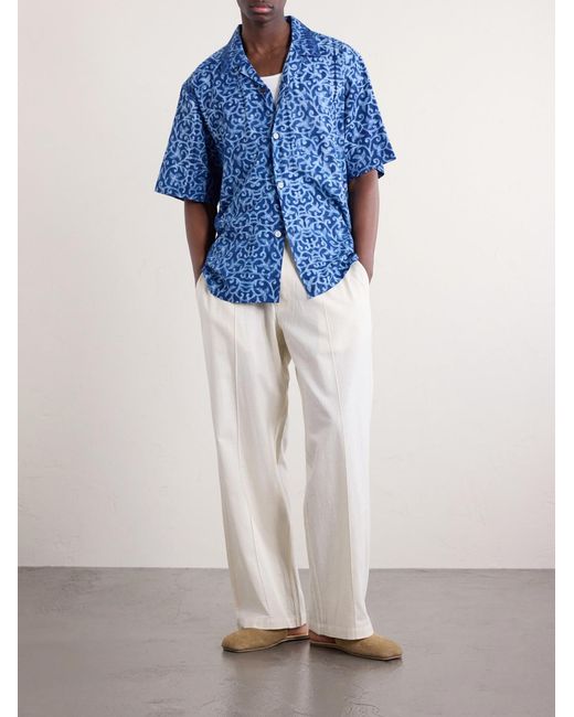 Kardo White Kedar Straight-leg Cotton Trousers for men
