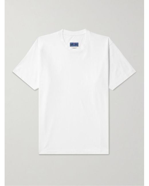 Blue Blue Japan White Cotton-jersey T-shirt for men
