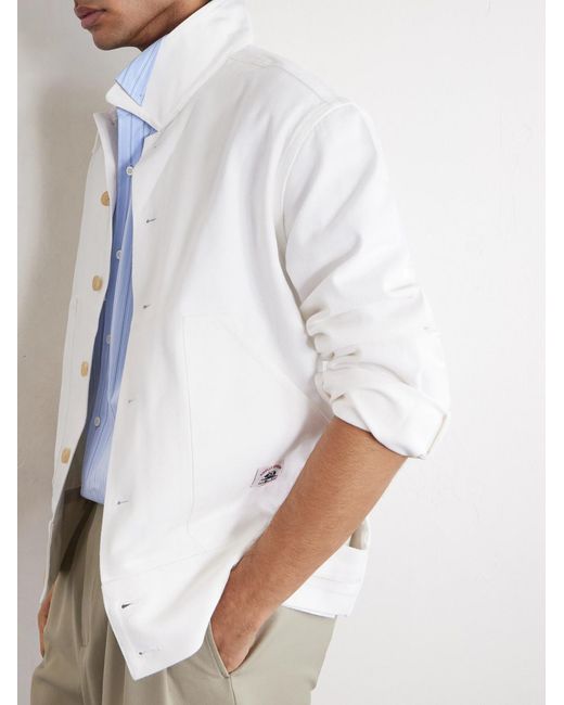 Bode White Knolly Brook Logo-appliquéd Cotton-twill Jacket for men