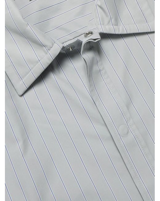 Theory Gray Lucas Ossendrijver Pinstriped Cotton-blend Shirt for men