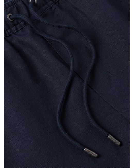 Onia Air gerade geschnittene Shorts aus einer Leinen-Lyocell-Mischung mit Kordelzugbund in Blue für Herren