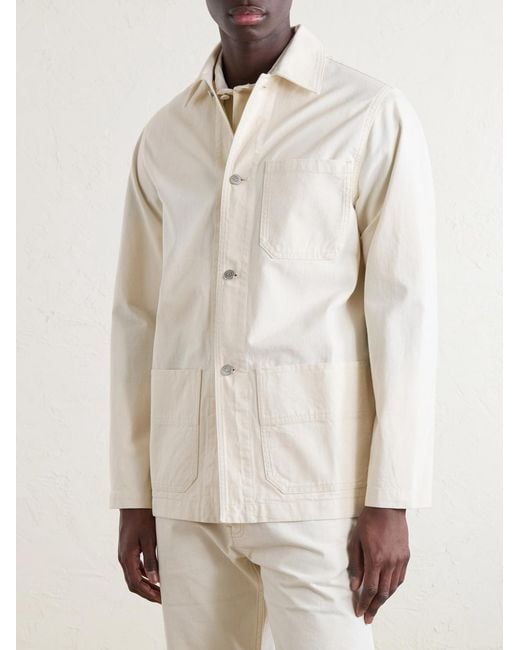 Drake's Natural Denim Overshirt for men