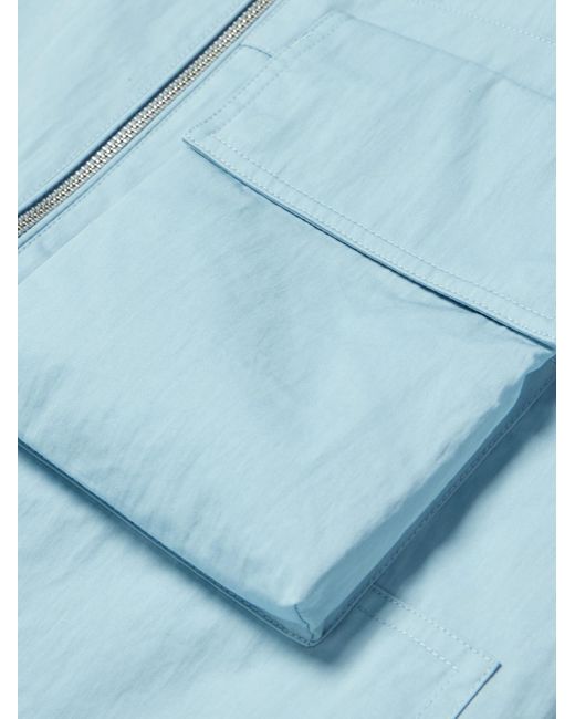Overshirt in gabardine di misto cotone con logo applicato Runner di Belstaff in Blue da Uomo