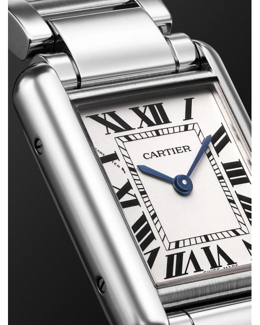 Cartier Black Tank Must De Small Solarbeat 29.5Mm Stainless Steel Watch, Ref. No. Wsta0121 for men