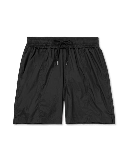 mfpen Black Motion Straight-leg Recycled-shell Drawstring Shorts for men