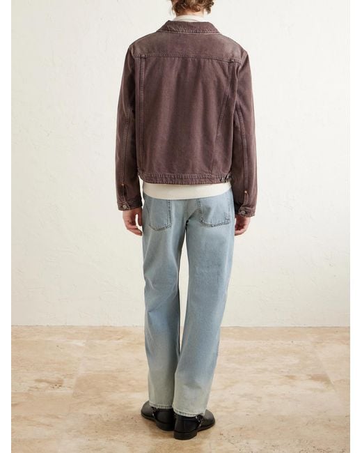 Our Legacy Purple Origin Distressed Denim Jacket for men