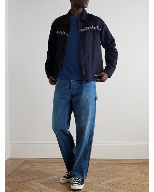 Blue Blue Japan Blue Dyed Cotton-Jersey T-Shirt for men