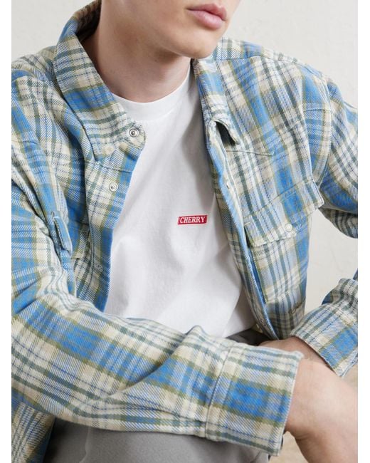 CHERRY LA White Logo-Print Cotton-Jersey T-Shirt for men
