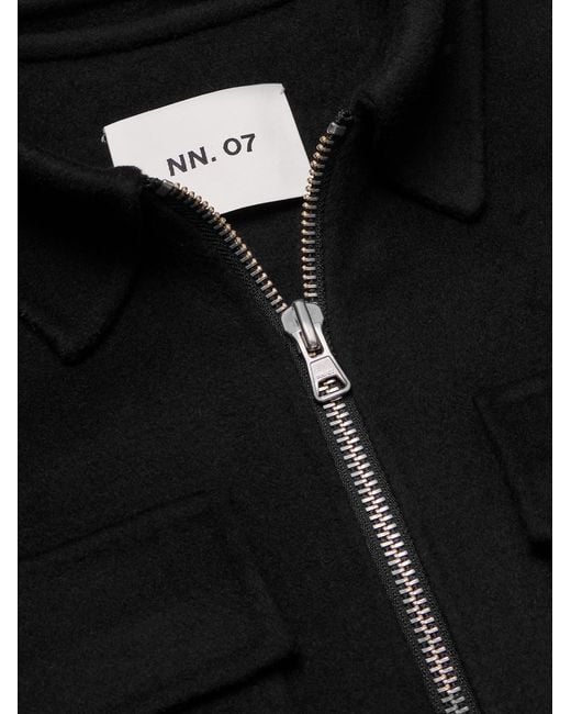 NN07 Black Alban 8447 Wool-Blend Felt Jacket for men