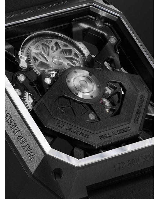 Bell & Ross Black Br 03 Cyber Limited Edition Automatic 42Mm Ceramic And Rubber Watch, Ref. No. Br03-Cyber-Ce for men