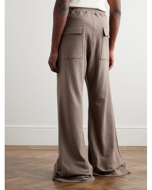Rick Owens Moncler Bela weit geschnittene Jogginghose aus gebürstetem Baumwoll-Jersey mit Logoapplikation in Brown für Herren
