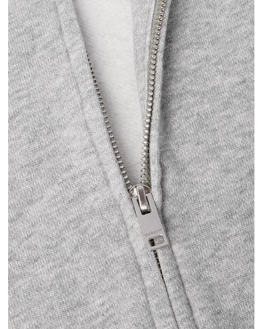 Isabel Marant White Logo-Embroidered Organic Cotton-Blend Jersey Zip-Up Sweatshirt for men