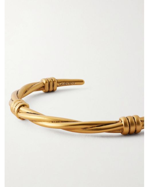 Saint Laurent Natural Gold-tone Cuff for men