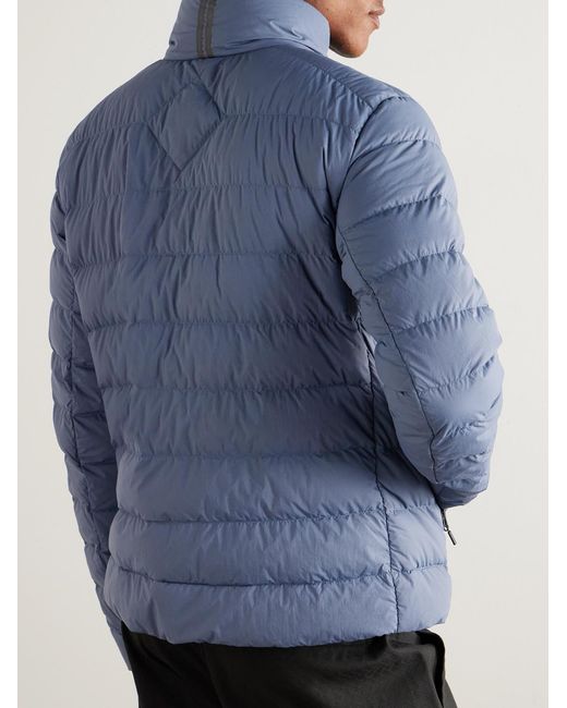 Canada Goose Blue Crofton Logo-appliquéd Quilted Enduraluxe® Down Jacket for men