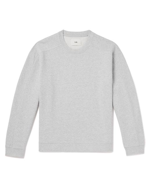 Folk White Prism Embroidered Cotton-jersey Sweatshirt for men