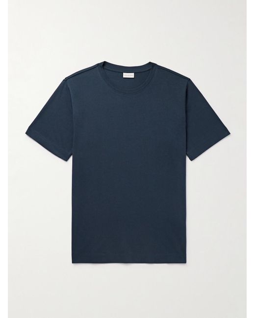 Dries Van Noten Blue Cotton-Jersey T-Shirt for men