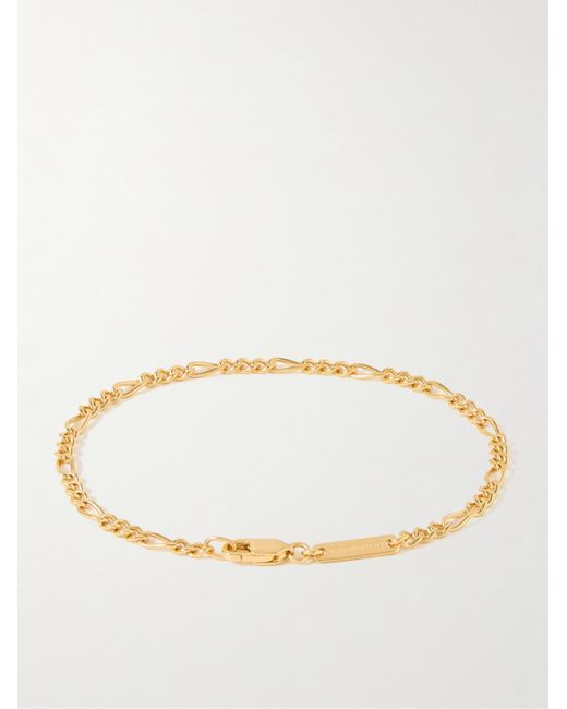 Tom Wood Natural Bo Slim Recycled Gold-plated Chain Bracelet for men