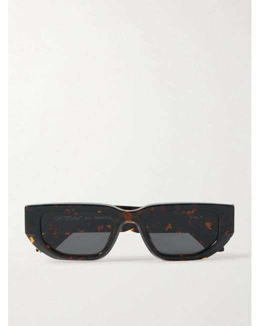 Off-White c/o Virgil Abloh Gray Greeley Square-frame Tortoiseshell Acetate Sunglasses for men