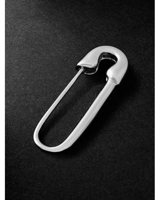 Anita Ko Black Safety Pin 18-Karat Single Earring for men