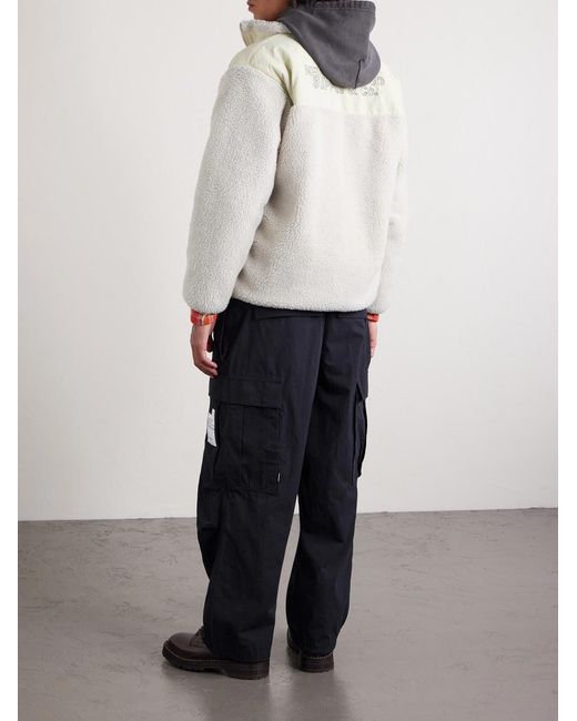 Neighborhood Natural Logo-embroidered Shell-trimmed Fleece Jacket for men