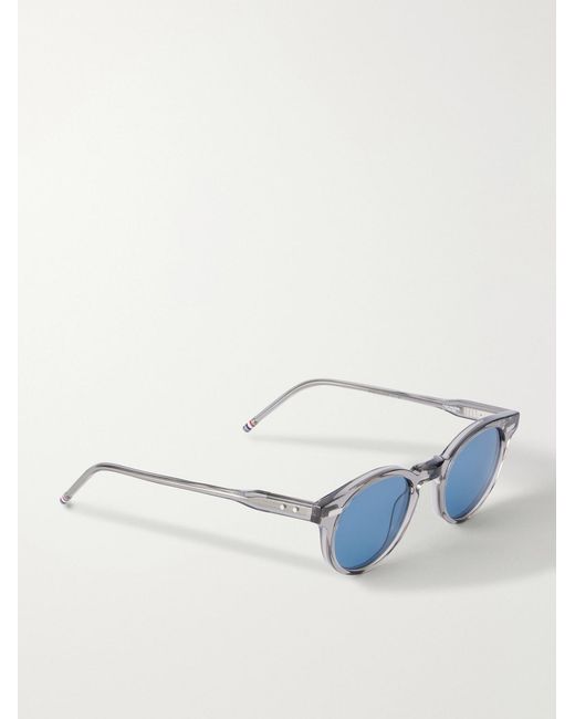 Thom Browne Blue Round-Frame Acetate Sunglasses for men