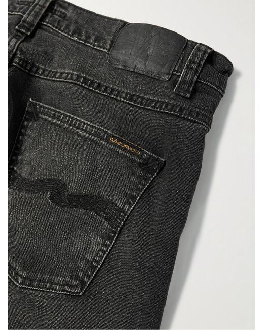 Nudie Jeans Gray Slim-Fit Stretch-Cotton Jeans for men