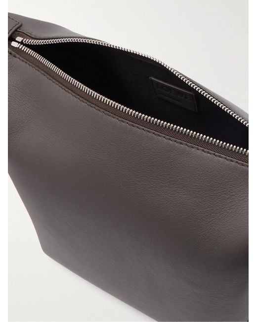 Loewe Gray Cubi Leather Messenger Bag for men